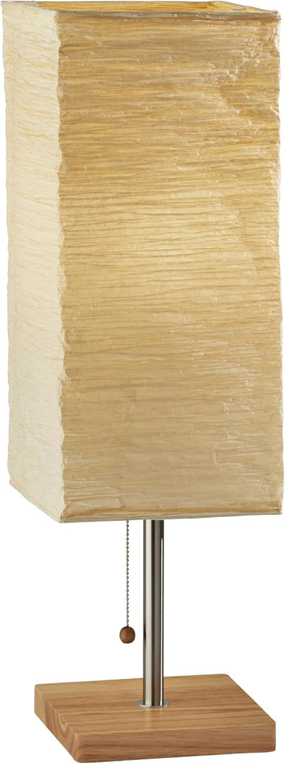Adesso Three Light Floor Lamp – Natural Wood Base & Adjustable Brightness – Perfect Lighting for Bedroom, Living Room and Corner Decor, Beige
