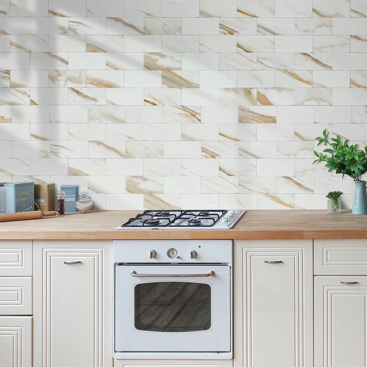 AULIGET 100 Piece Rust Slate Peel and Stick Backsplash Wall Tiles, 3" x 6" PVC Faux Stone Stick on Tiles for Backsplash Kitchen, Bathroom, Laundry Room, Camper, Fireplace