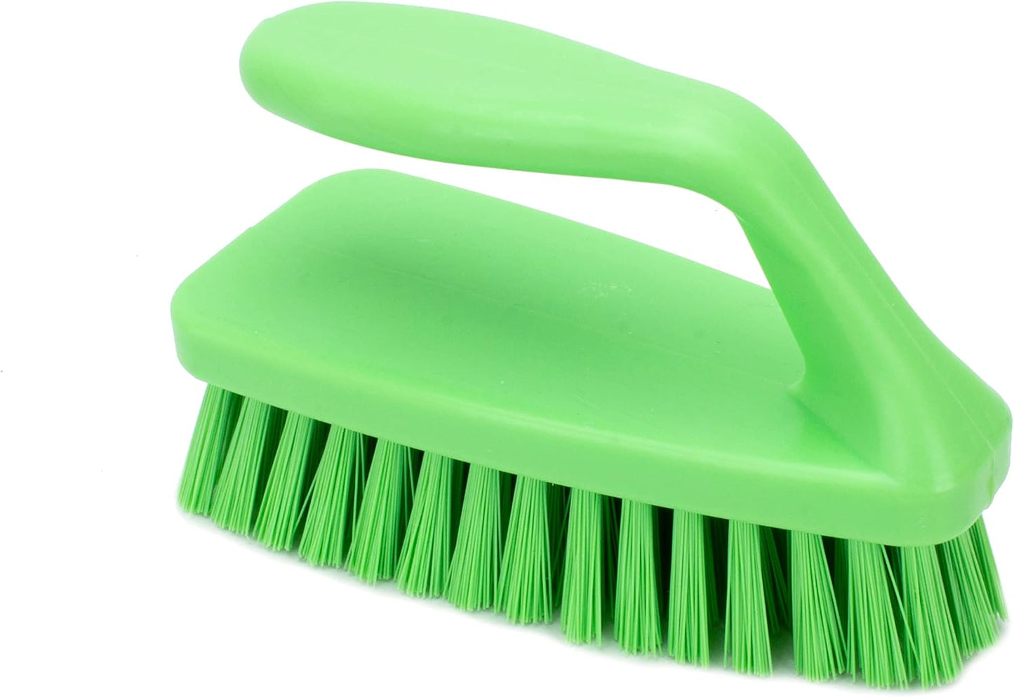 SPARTA Heavy Duty Scrub Brush, Hand Brush with Iron Shape Handle Design for Scrubbing Kitchen Pots and Pans or Bathroom Sink and Shower, 6 Inches, Black, Twin