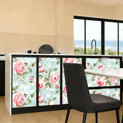 Peel and Stick Wallpaper, Soft Wildflower Botanical Contact Paper, PVC Vinyl Removable Wall Covering, Waterproof Easy-Clean, No Residue Renter Friendly, Neutral Decor, 39.4x17.3 in (Flowers2)