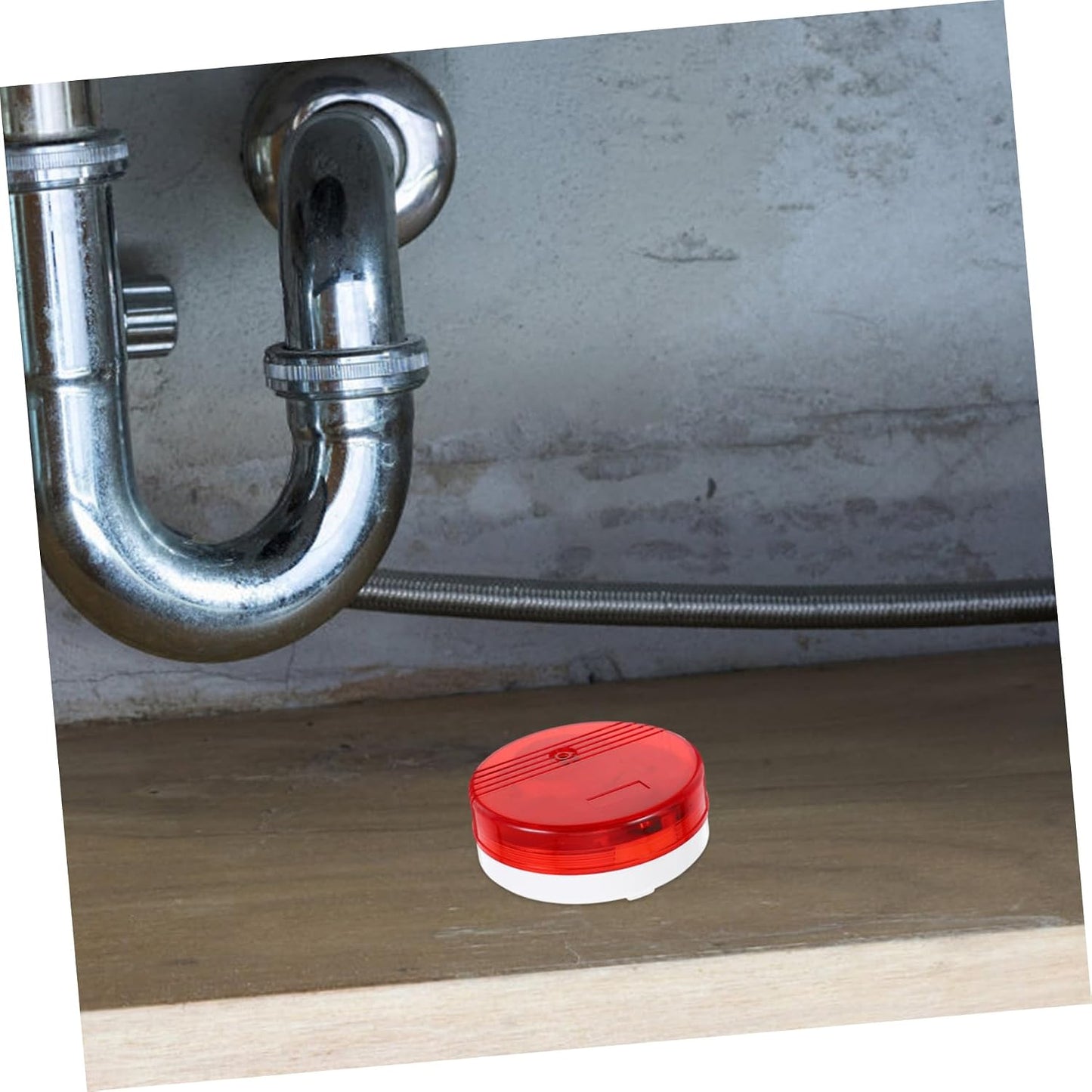 POPETPOP Water Leak Detector Alarm Waterproof Leak Sensor for Home Smart Water Level Alert Device Dual Sensor Probes for Basement Under Sink 1-Year Battery Life