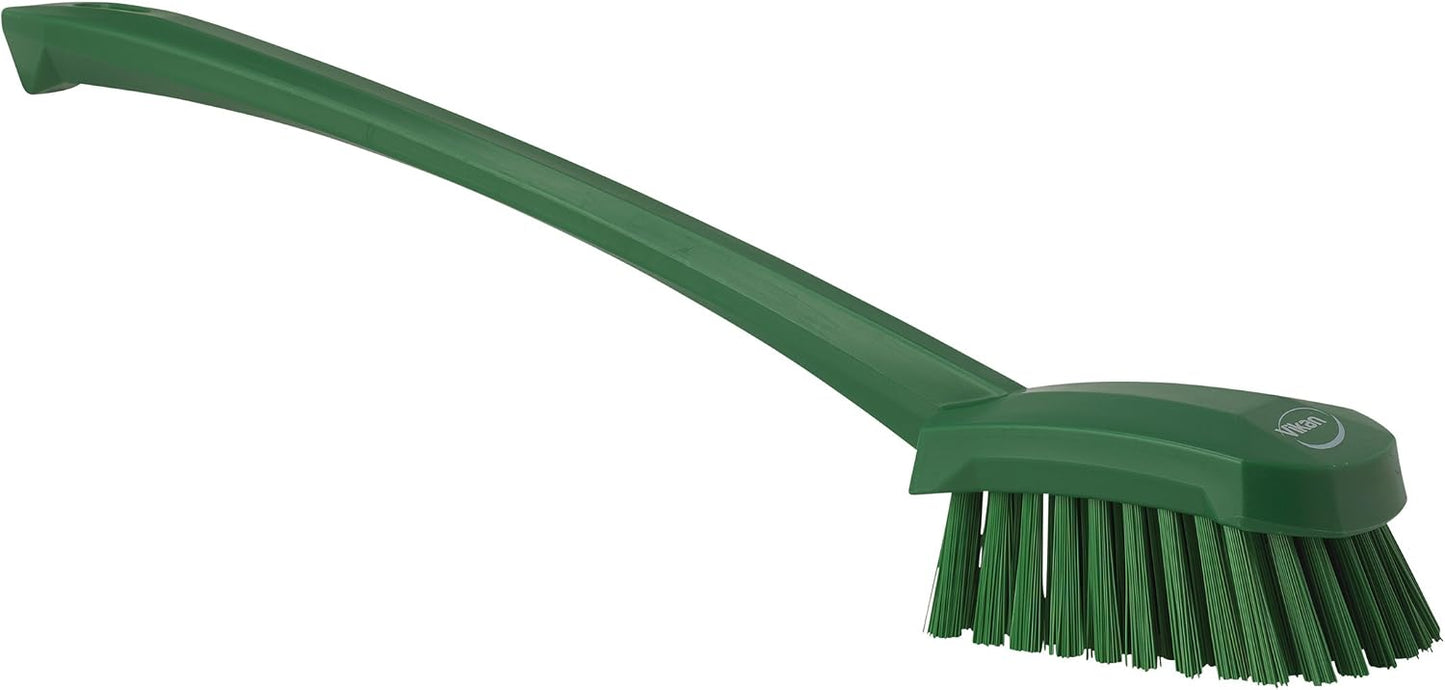 Vikan-41863 Long Handle Brush, 16"L, Stiff - Blue