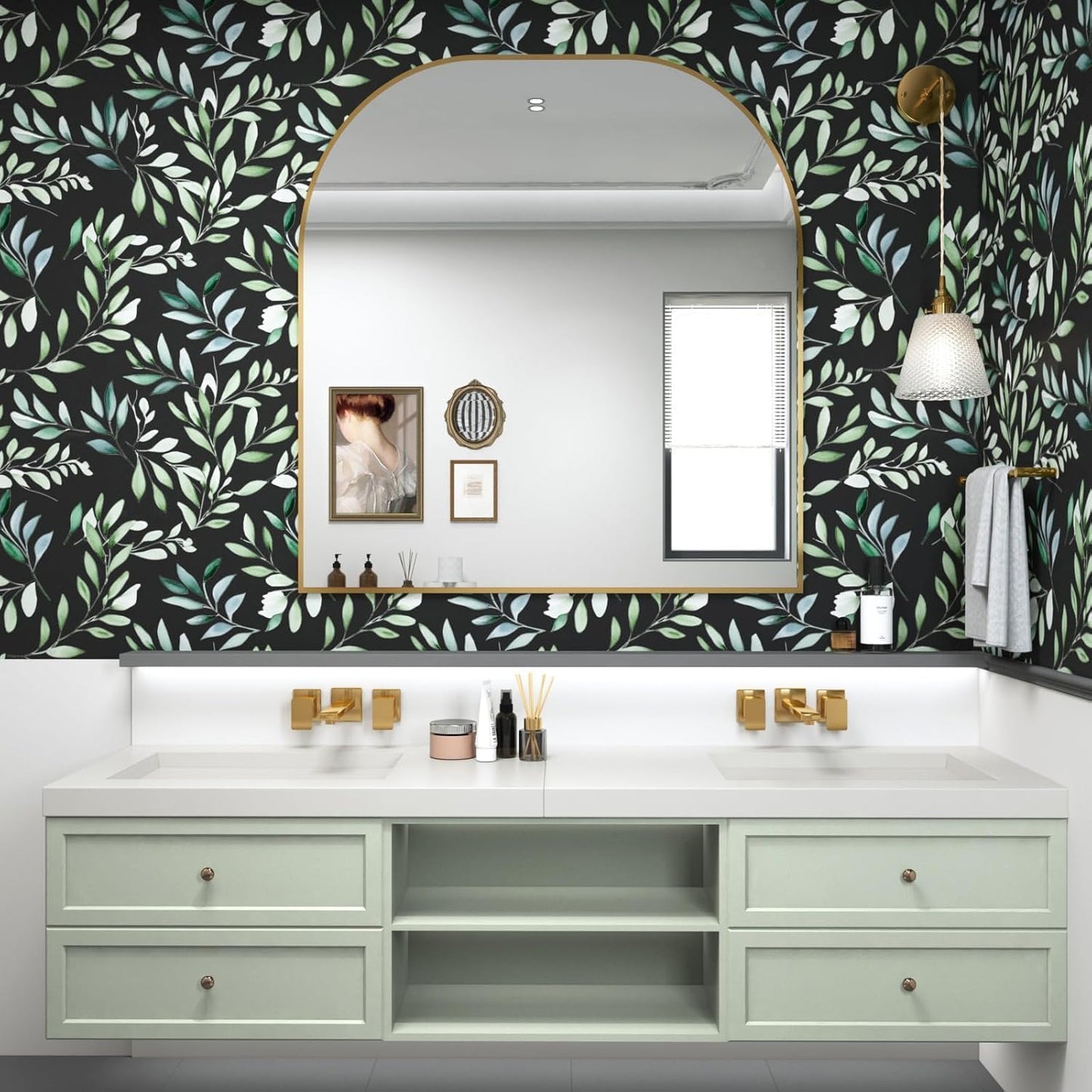 Danodoi Yellow Floral Wallpaper Peel and Stick Vinyl Wallpaper Stick and Peel Colorful Contact Paper for Cabinets Waterproof Self Adhesive Wall Paper for Kitchen Countertop Wall 17.5" x 118"