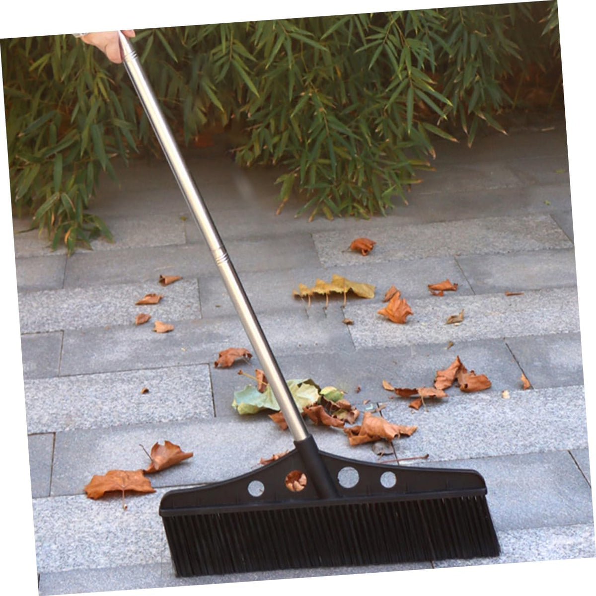 Heavy Duty Detachable Outdoor Broom for Garden and Patio Cleaning Versatile Scrub Brush with Handle for Efficient Sweeping of Concrete