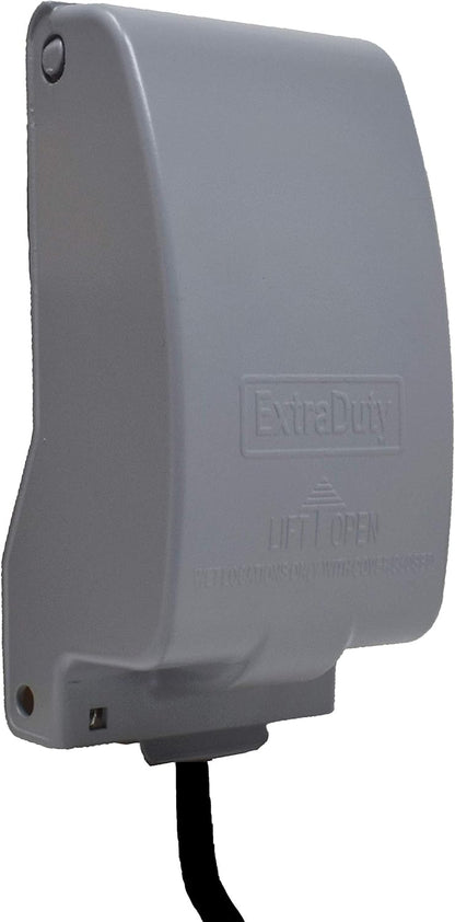 Sealproof 1-Gang Vertical Metal Weatherproof Lockable While In Use Outdoor Outlet Receptacle Cover, 7-in-1 Configurations