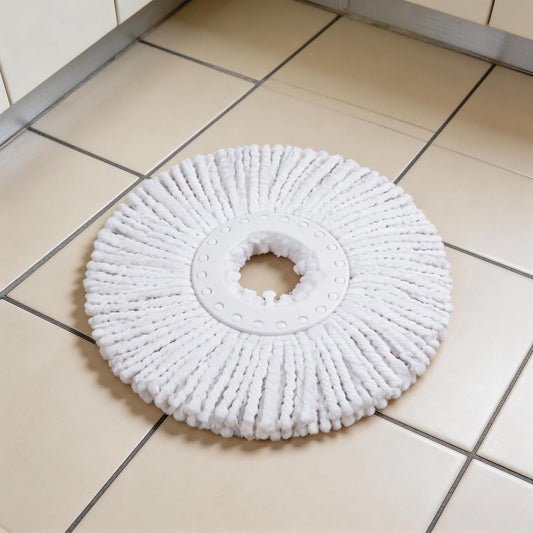 Spin Mop and Bucket System with180-Degree Rotating Head Telescopic Handle Dual Chamber Bucket Floor Cleaning Set with 3 Mop Refills Dual-Function Wringing Hand-Press and Foot-Pedal