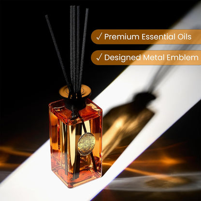 M&SENSE 6.3 oz Large Reed Diffuser Set | Lime+Basil Scent Oil Diffuser with Sticks | Hotel Collection Non-Toxic Home Fragrance |for Bedroom Bathroom Living Room - Colors B