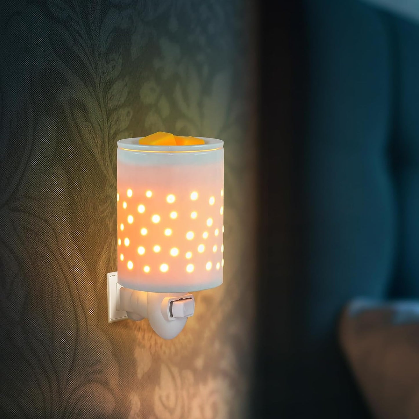 Bobolyn Wax Melt Warmer with Timer Ceramic Electric Candle Warmer Lamp with Timer and Dimmer for Scented Melts Wax Burner Fragrance Wax Melter for Home Office Bedroom Decor Gift for Mom Women
