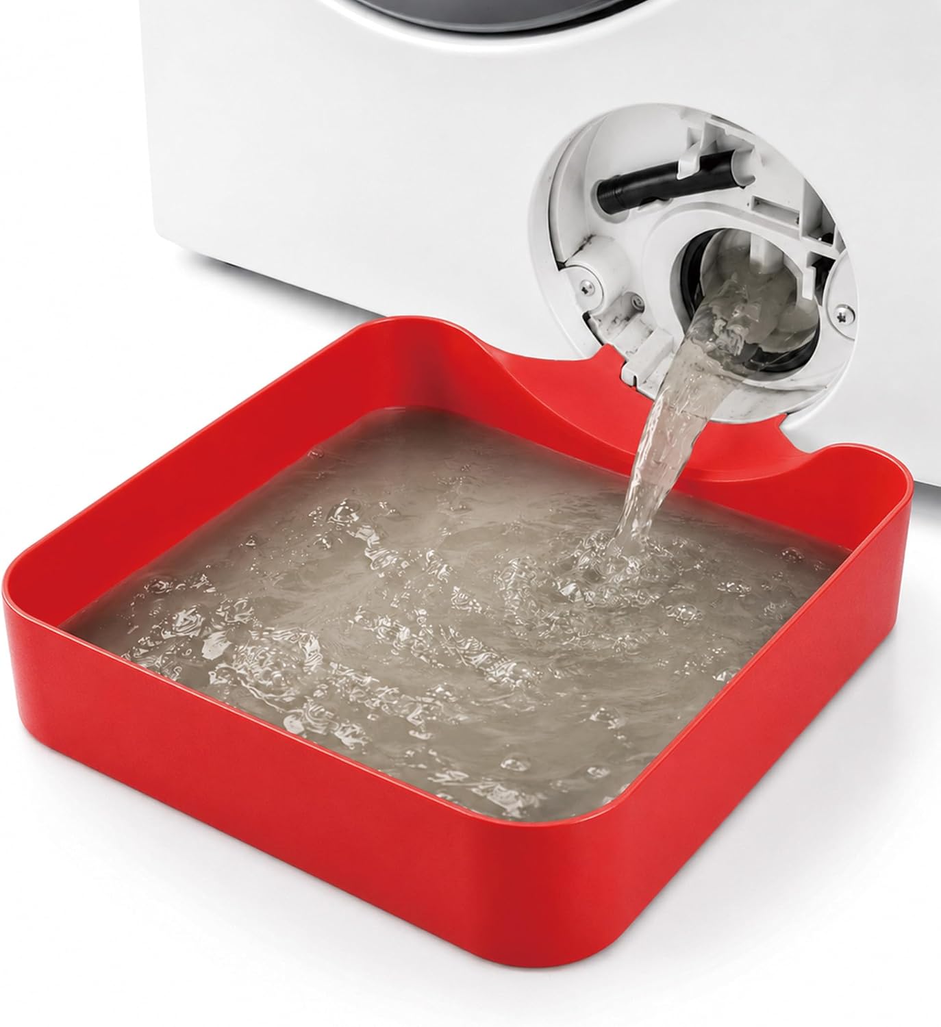 2027 Universal Front-Load Washing Machine Drain Pan - Washing Machine Drainage Tray for Basements, Apartments, Garages, Rentals, Easy Installation (Gray)