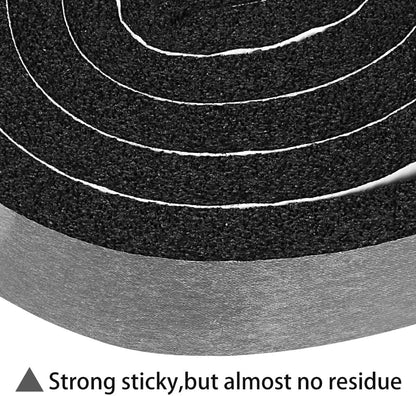 Seal Foam Tape,1/2 Inch W x 1/8 Inch T Weather Stripping for Door and Window,High Density Single Sided Closed Cell Door Insulation Weather Strip, 3 Rolls Total 50FT Black