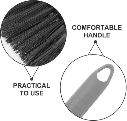 Heavy Duty Angle Broom with Long Handle, Nordic Gray, Sturdy Home and Outdoor Sweeping Tool for Concrete, Patio, and Indoor Floor Cleaning