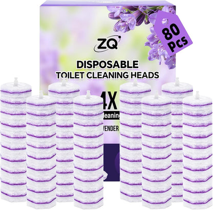 Toilet Bowl Wand Refills for Clorox, Toilet Cleaner Refills,100 Count | Compatible with Clorox Toilet System, Pre-Loaded Cleaner, 3-Layer Scrub Pads, 4X Cleaning Power , Lemon Lavender Scent