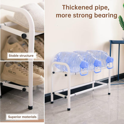 Gonfoam Shoe Rack for Closet, Expandable Shoe Organizer Storage Shelf, Adjustable Metal Free Standing Small Closet Shoe Rack for Entryway, Doorway (2-Tier Black)