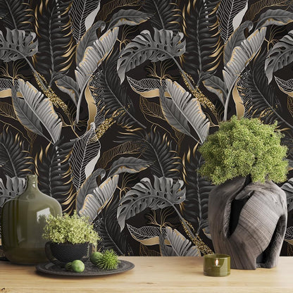 MuralPeel White Poppies Floral Modern Grey Peonies Flowers Peel and Stick Wallpaper Self Adhesive Removable Easy Peel Off Stick on Wall Paper for Bedroom Renter
