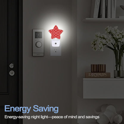 Lavender Butterfly Nightlight,Summer Flowers Star Night Lights Plug into Wall Decorations for Bedroom Bathroom,Dusk to Dawn Sensor Kitchen Hallway Stairs Energy Efficient Desk Lamp