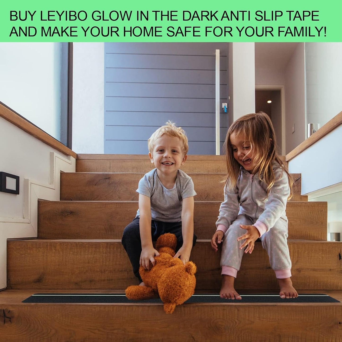 Anti Slip Tape, 4 Inch x 42 Ft Grip Tape for Stairs Outdoor/Indoor, Waterproof Non Skid Roll for Stair Treads Non Slip, High Traction Friction Abrasive Adhesive Stair Steps - Black
