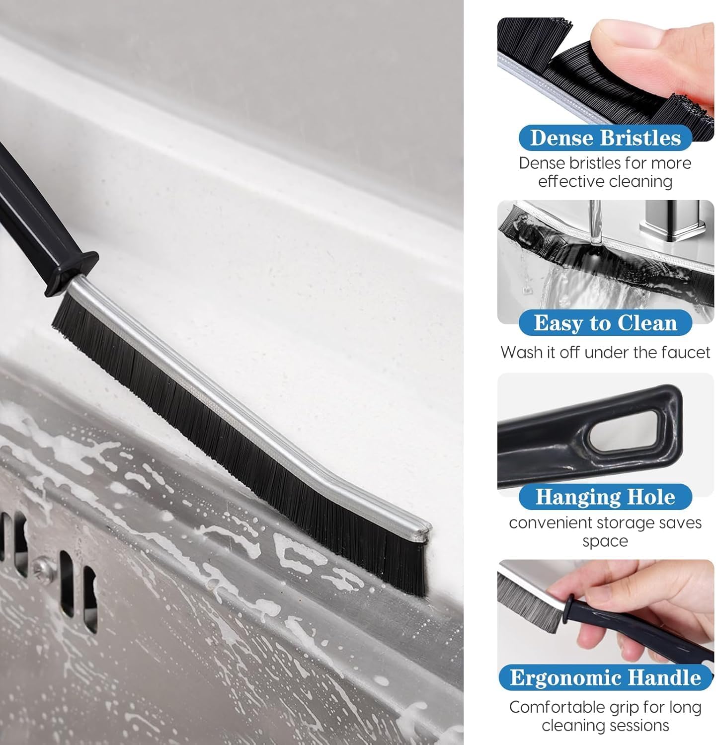 18Pcs Crevice Gap Cleaning Brush,Door Window Track Groove Corner Crevice Cleaning Brushes for Cleaning Window Grooves, Bathroom, Toilet Corner, Kitchen, Faucet, Sink