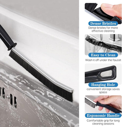 18Pcs Crevice Gap Cleaning Brush,Door Window Track Groove Corner Crevice Cleaning Brushes for Cleaning Window Grooves, Bathroom, Toilet Corner, Kitchen, Faucet, Sink