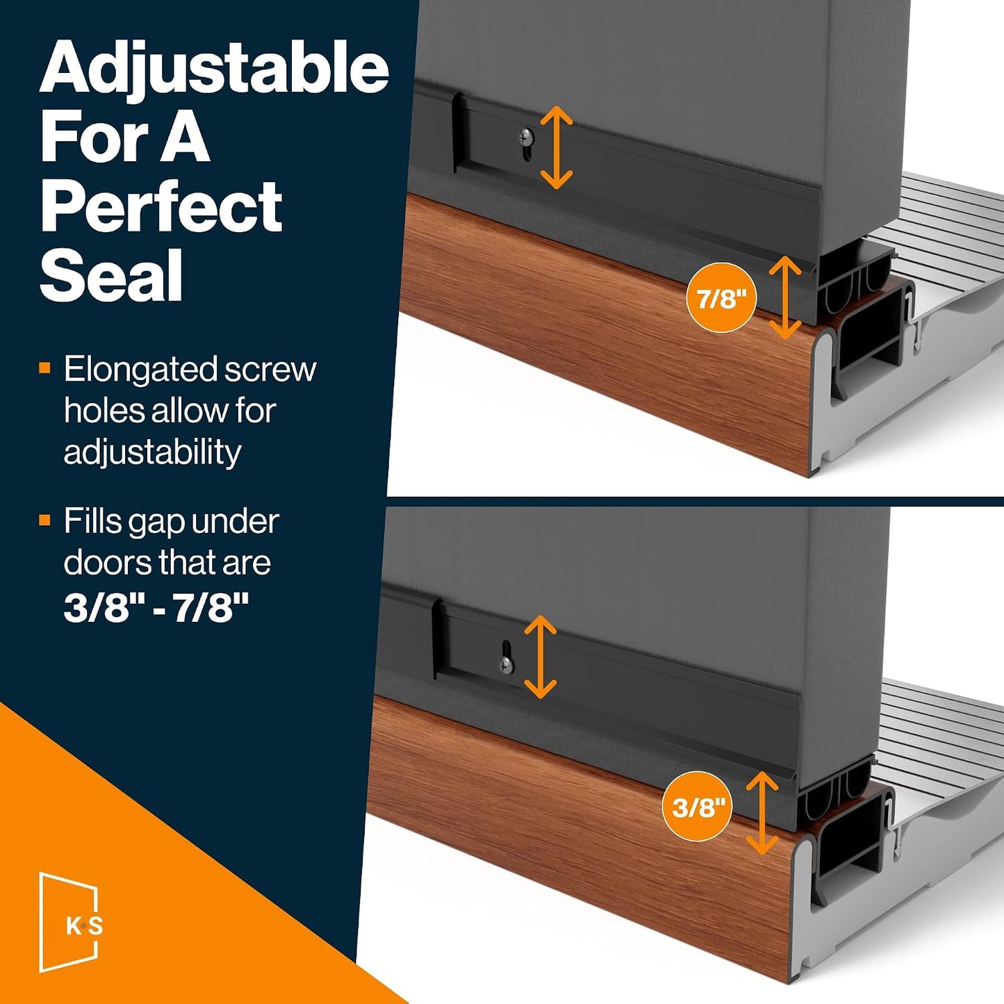 Patent Pending, Adjustable Double Bubble Door Sweep, Draft Stopper, Under Door Seal for Exterior Doors, 1 3/4" x 36" (Black 36 inch)