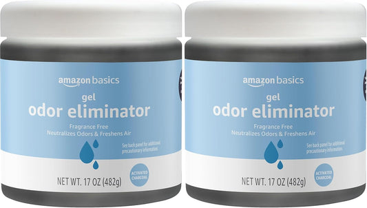 Amazon Basics Gel Odor Eliminator, Activated Charcoal, Lavender Scent, 17 Oz, 1-Pack