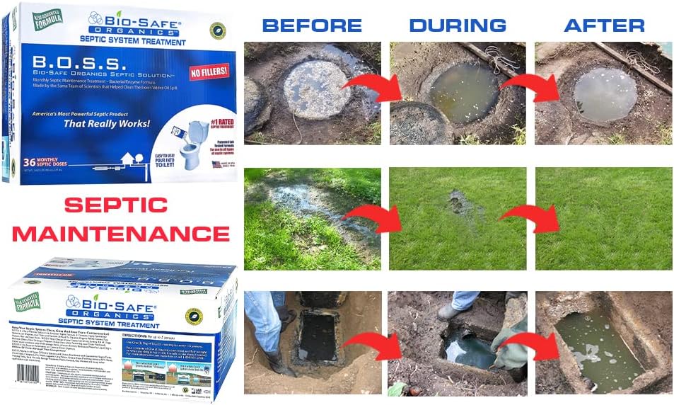 DrainFix & Septic Restorer – 32 oz Enzyme Septic Tank Treatment & Drainfield Restoration – Organic Drain Cleaner for Sewer Lines, RV & Home Plumbing – Safe for Pipes & Septic Systems