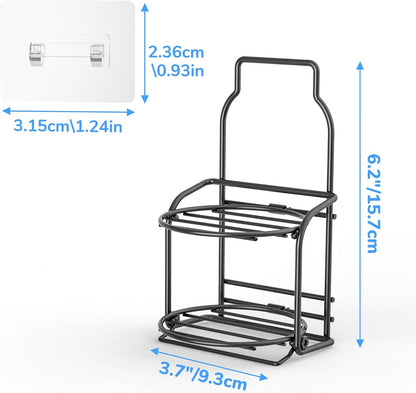 galasily 3-Tier Shower Soap Shampoo Bar Holder, Self Adhesive&Freestanding Draining Soap Caddy for Bathroom Wall Accesories, Apartment Essentials Decor…