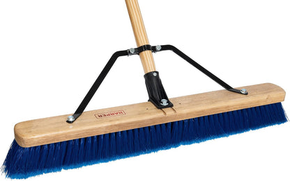 Harper 20201044 24 in. Indoor/Outdoor Dry All-Purpose Push Broom with Dual Bristles, for Dust, Gravel, Debris
