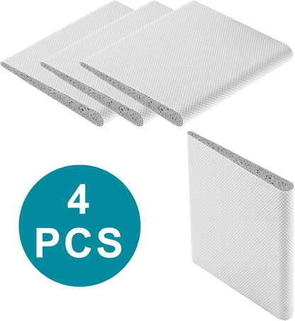 4 Pcs Door Corner Seals, Exterior Door Jamb Frame Seal, Self-Adhesive Wedge Draft Stoppers Foam Pads for Weather Stripping Noise Isolating (White)