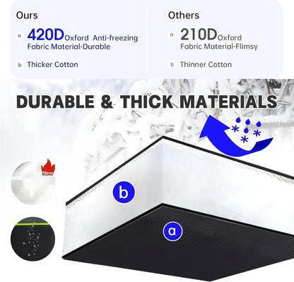 Riboud 2 Pack Outdoor Faucet Covers for Winter XXXL, 26”H x 13”W for Garden Lawn Faucets and Yard Hydrant, 3M Thinsulate Sprinkler Freeze Protector, Waterproof Spigot Covers winter Insulated