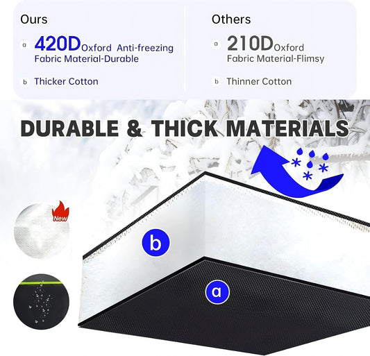 Riboud Outdoor Faucet Covers for Winter 4 Pack 8.6" H X 7.1" W, Outside Garden Faucet Socks for Freeze Protection, Reusable Waterproof Insulated Spigot Cover