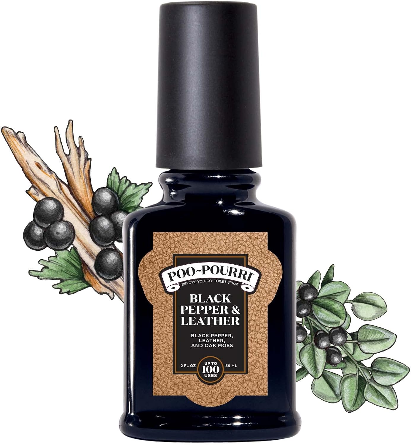 Poo-Pourri Before-You-Go Toilet Spray, Bamboo Rain, 2 Fl Oz, Up to 100 Uses, Bathroom Odor Deodorizer with Essential Oils for Home or Work, Travel Essentials, TSA Approved Size, Bamboo & Fresh Grass