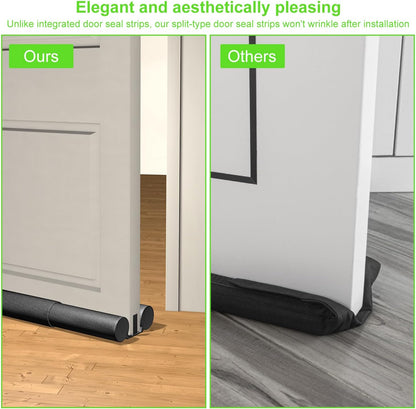 2 Pack Upgrade Door Draft Stopper 30-36 inch,Door Stoppers for Bottom of Door,Under Door Noise Stopper,Door Noise Blocker,Door Draft Blocker