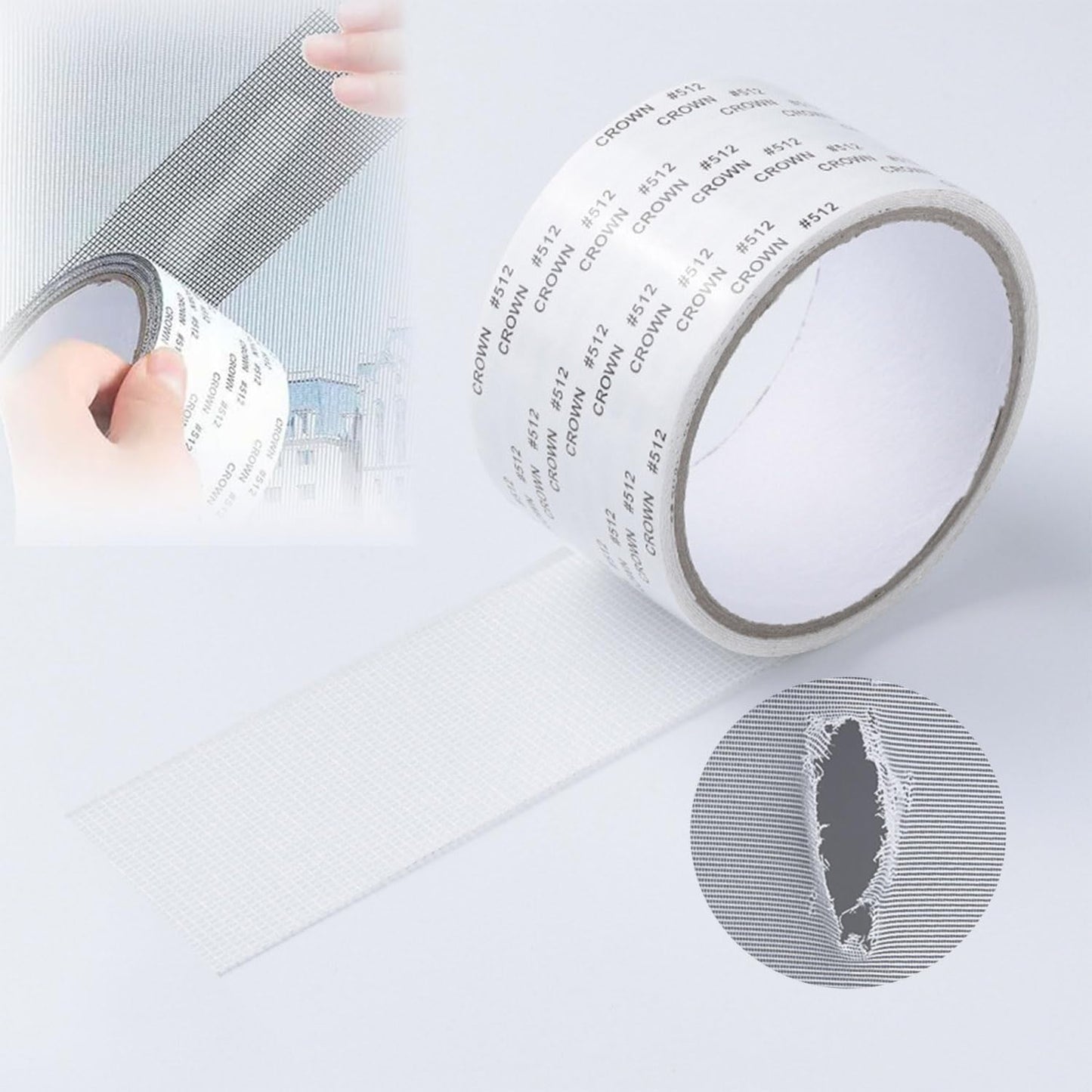 2026 New Strong Adhesive Screen Repair Tape, Screen Repair Kit Window Screen Repair Tape, Fiberglass Screen Tape Mesh Repair Suitable (5cm x 200cm) for mesh Doors and Windows Gray