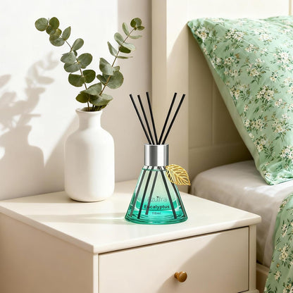 Reed Diffuser Set for Home, Citrus Scented Diffuser with 6 Diffuser Sticks, Home Fragrance Scent Essential Oil Stick Diffuser for Christmas Shelf Decor,3.4 oz