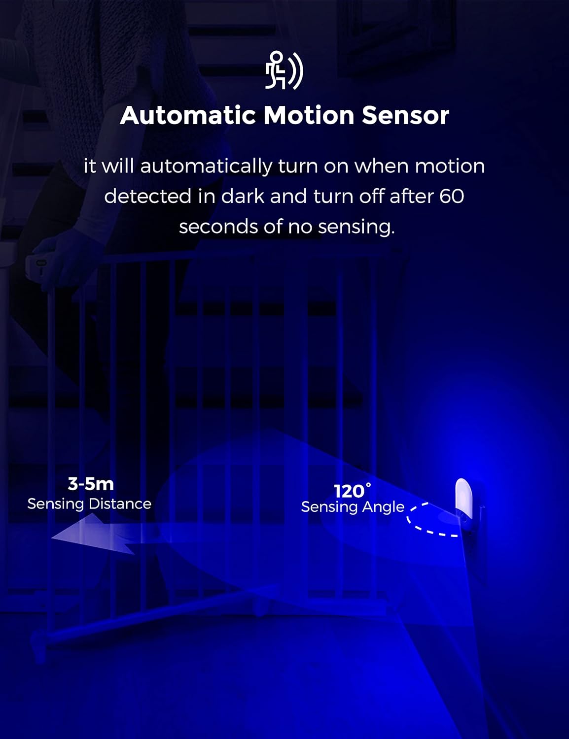L LOHAS LED Motion Sensor Night Light, 2Pack, Motion Activated Night Light, Night Lights Plug into Wall Motion Sensor, 3000K Warm White, Adjustable Brightness 30/60LM, for Kids Adults Bathroom Bedroom