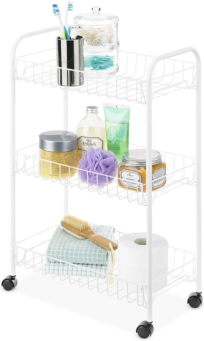 Whitmor 3 Tier Rolling Laundry Cart 8.50x26.0x31.0