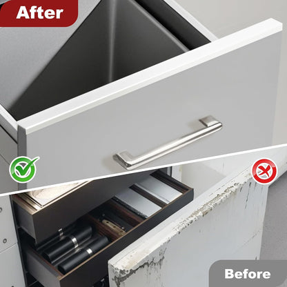 Cabinet Protectors for Kitchen Cabinets, Cabinet Door Protector Trash Drawer Protector Edge Guard, Plastic Slip on Protectors for Cabinets– 3/4" Thick, 18" Length