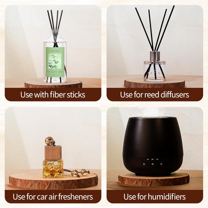 3 Pack Fragrance Reed Diffuser, 50ML Lavender Jasmine Lemongrass Aromatherapy Diffuser Set with 12 Black Fiber Sticks,Air Freshener for Bedroom Bathroom Office, 8.2X 6.6X 2.1 inch