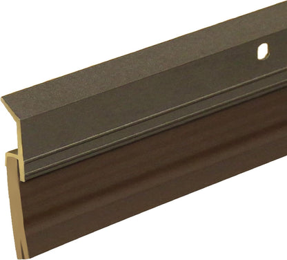 Randall Manufacturing V-63-BR All-Season Door Sweep, Heavy Duty Aluminum, Ideal for Residential & Commercial Use, Easy Installation with Heavy Rubber Seal, Ensure Comfort and Security (3 FT, Brown)