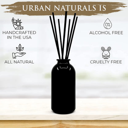 Urban Naturals Smoked Vanilla Reed Diffuser Set with Vanilla Bean, Sandalwood & Leather | Made in the USA - Colors C