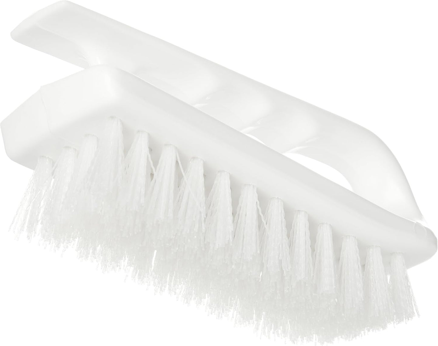 SPARTA Heavy Duty Scrub Brush, Hand Brush with Iron Shape Handle Design for Scrubbing Kitchen Pots and Pans or Bathroom Sink and Shower, 6 Inches, Black, Twin