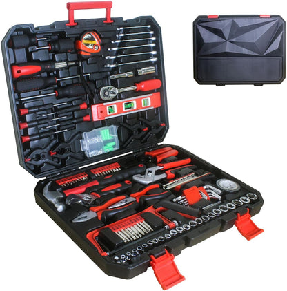 899PCS Tool Set, Household Tool Kit with Rolling Tool Box, Complete Tool Box Set Hand Tool Set with Tool Box, Mechanic Tool Set Rolling Tool Set for Home/Auto Repair Tool Set (Black)