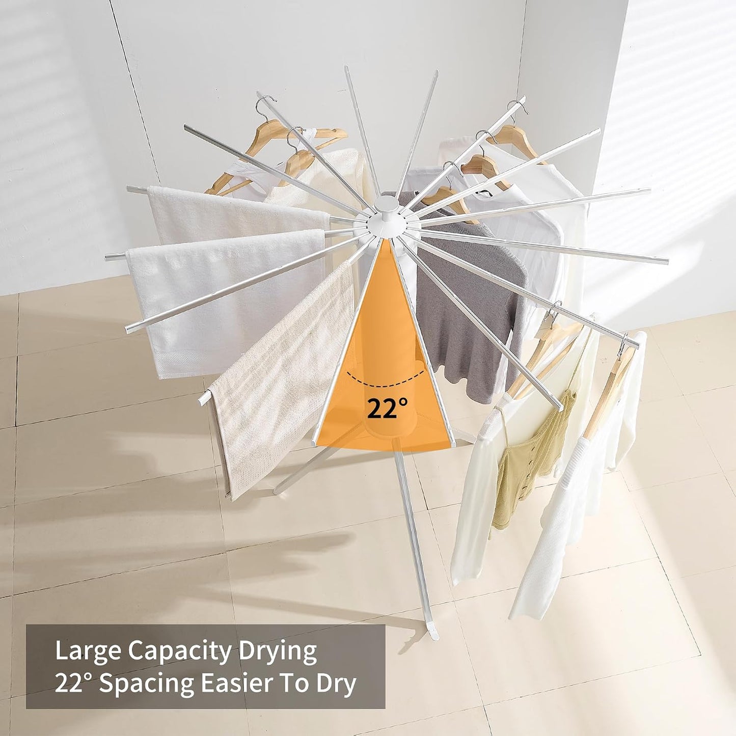 RFOUO Wall Mounted Clothes Drying Rack Tripod,Foldable Drying Rack,Wall Mounted Dryer Rack Clothing,Over The Door Drying Rack for Laundry Bedroom Household Aluminium