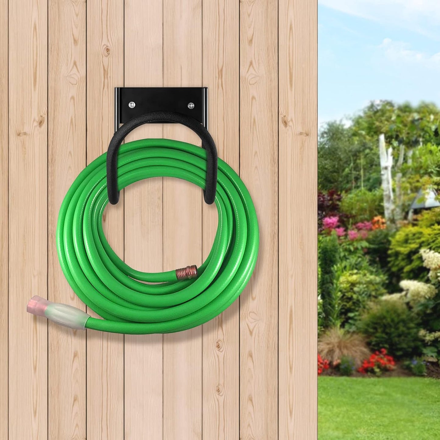 Hose Hanger, Heavy Duty Metal Hose Holder Wall Mount, Hook for Garden Hose/Expandable Hose/Hose Reel/Water Hose/Pocket Hose/Flexable Hose/Magic Hose 100 Ft