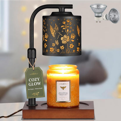 mocosa Candle Warmer Lamp with Adjustable Height Dimmable for New Home Decor Electric Candle Warmer for Jar Candles Birthday Gifts for Women Mom(Hummingbird)