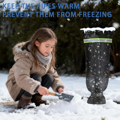 Outdoor Faucet Covers for Winter with Reflective Strips,Velcro Thickened Anti-Freeze Outdoor Tap Cover,Reusable Spigot Cover for Winter Freeze Protection Anti-Rust（17.7 * 7.1inch） 1pcs