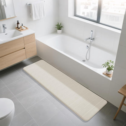 Yimobra Memory Foam Bath Mat, Super Soft Absorbent Bathroom Rug Non Slip, Quick Dry, Machine Washable Floor Carpet for Tub Shower, Home Decor Accessories, 24x17, Grey