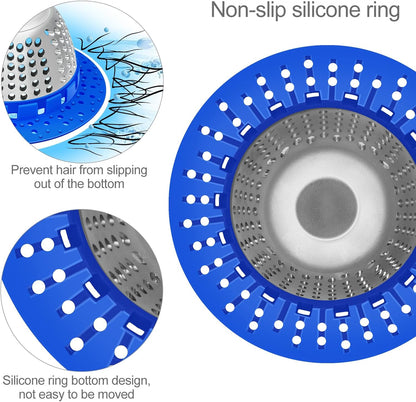 LEKEYE Drain Hair Catcher/Bathtub Drain Cover/Drain Protector for Pop-Up & Regular Drains(Patented Product)