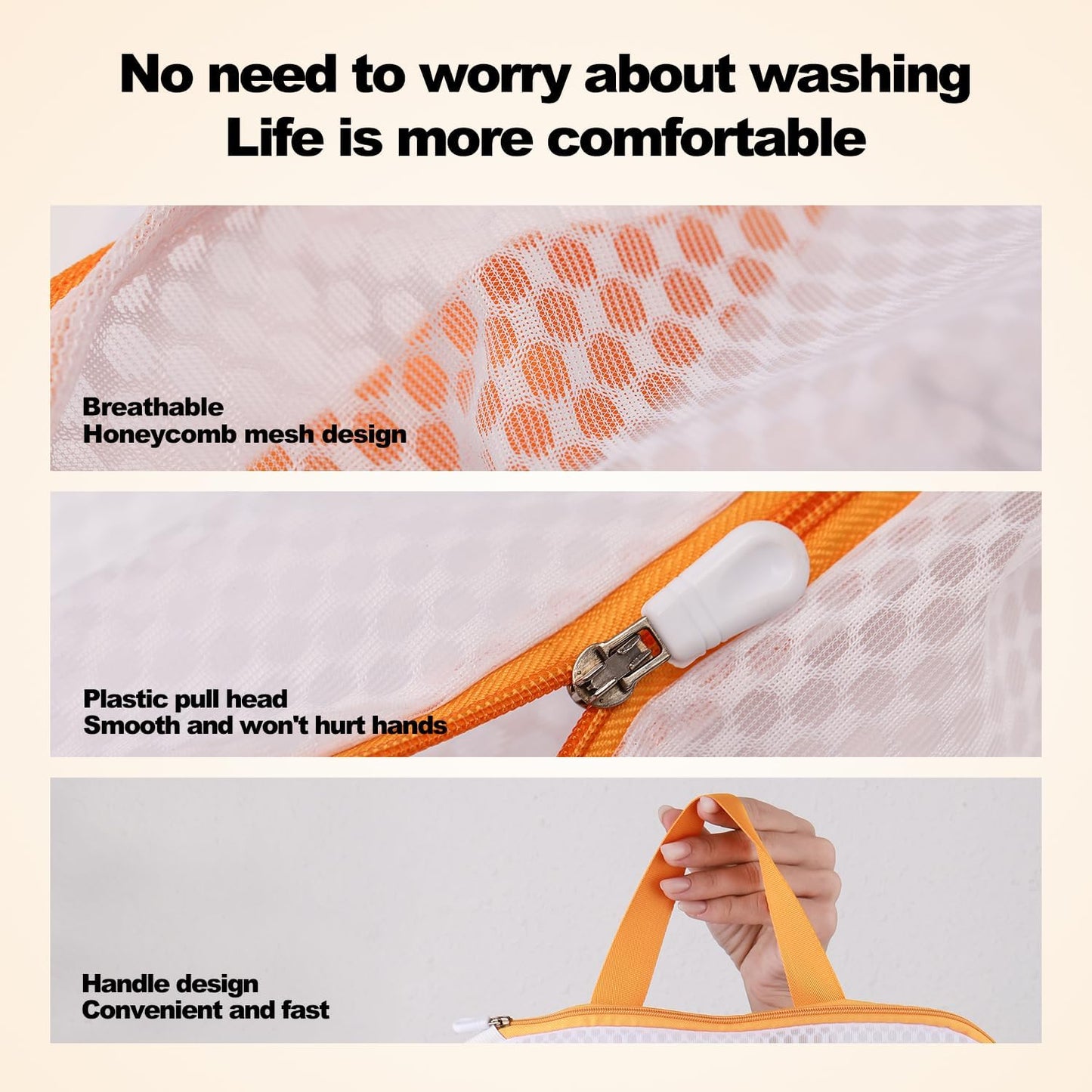 Kimmama Laundry Mesh Wash Bags, Garment Bag for Washing Machine, 2XXL | Honeycomb Laundey Bags for Sheet, Throw Blanket, Curtain, Cushion Cover, Comforter, Tumble Dryer Safe, Extra Large