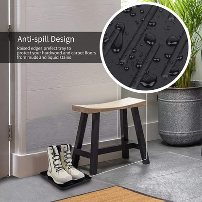 Black Boot Tray Mat, Multi-Purpose Shoe Tray Mat for Plants Pet Food Dog Water Bowls Cat Litter Box, Boot and Shoes Drying Mat for Indoor and Outdoor